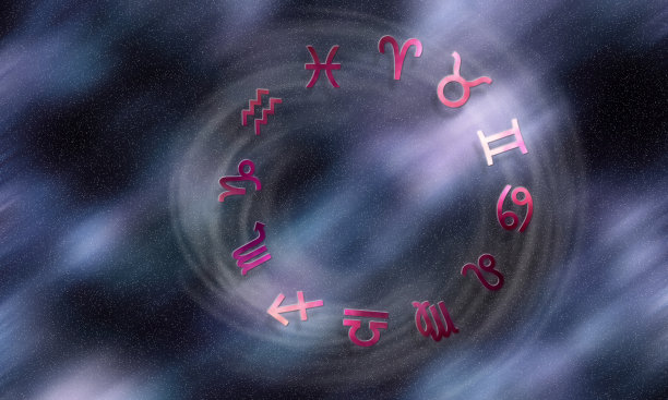 占星轮，星座，星星，夜空图片下载