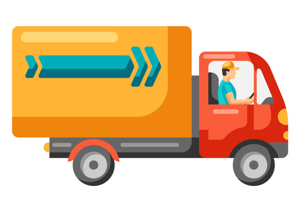 乘坐商务车的快递员图片下载