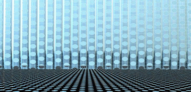 背景电浅蓝色金属网格。图片下载