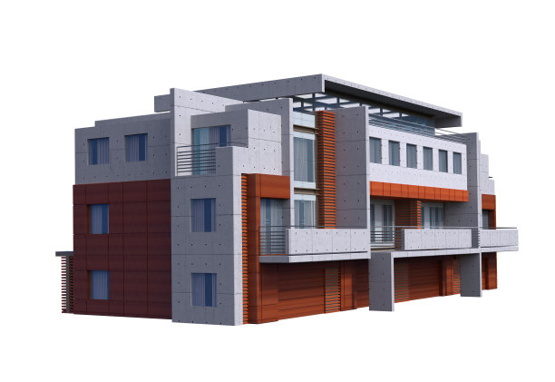 3D公寓建筑图片下载