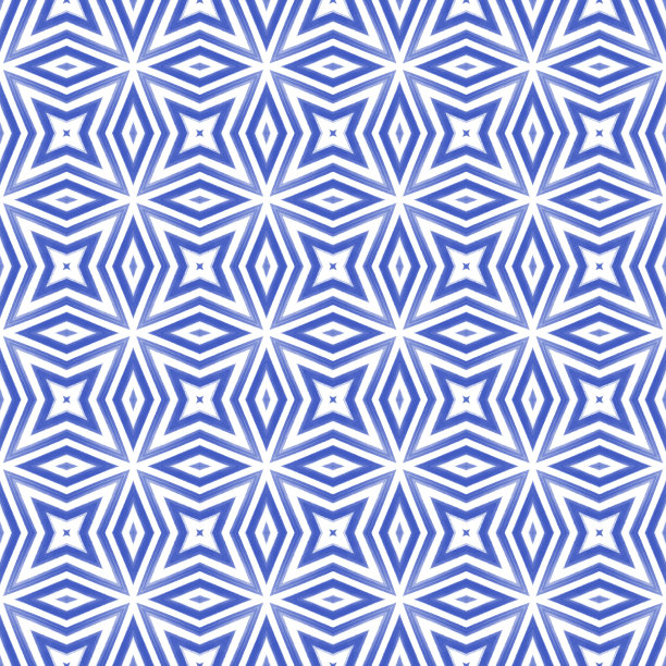 马赛克无缝图案。靛蓝对称图片下载