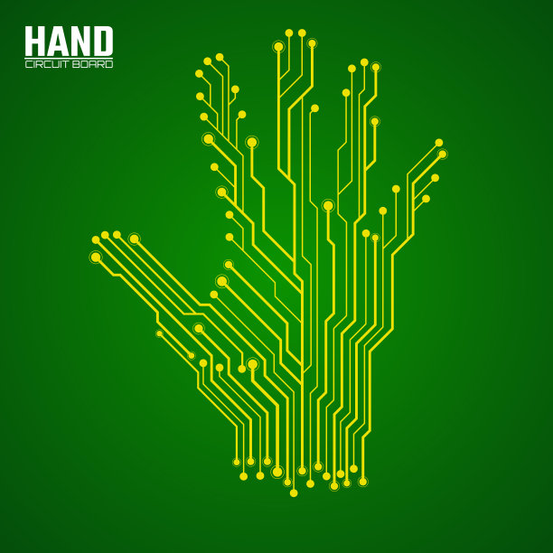 摘要手电路板、技术概念。矢量图图片下载