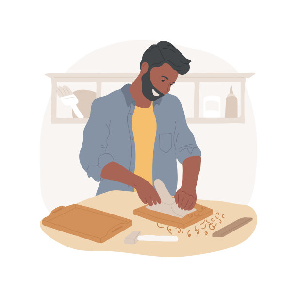 木制品孤立卡通矢量插图。图片下载