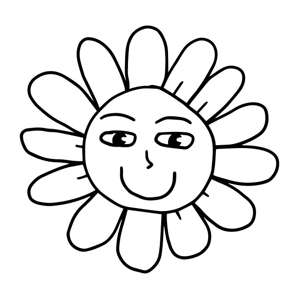 绝妙的微笑花嬉皮。积极的70年代复古微笑雏菊图片下载