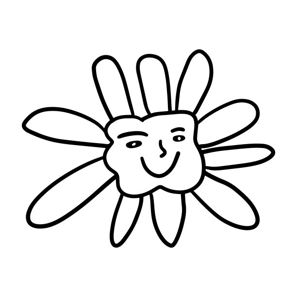 绝妙的微笑花嬉皮。积极的70年代复古微笑雏菊图片下载