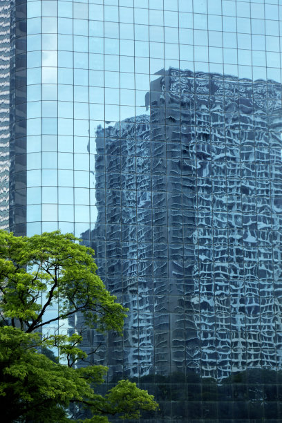 玻璃办公楼外观背景图片下载