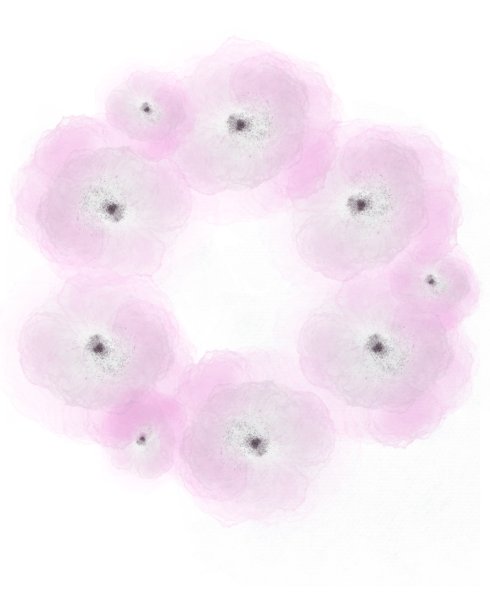 白底牡丹花画框图片下载