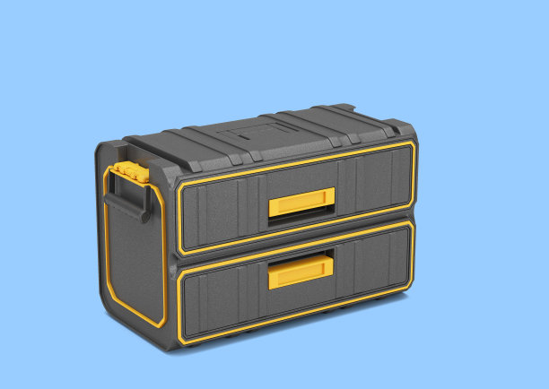 专业的大工具盒3d渲染蓝色背景图片下载