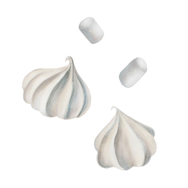 水彩棉花糖和蛋白霜。手绘甜美的白色孤立的背景。为设计师，菜单，商店，测谎仪，酒吧，小酒馆，餐厅，明信片，包装纸，封面。海报及纺织品图片下载