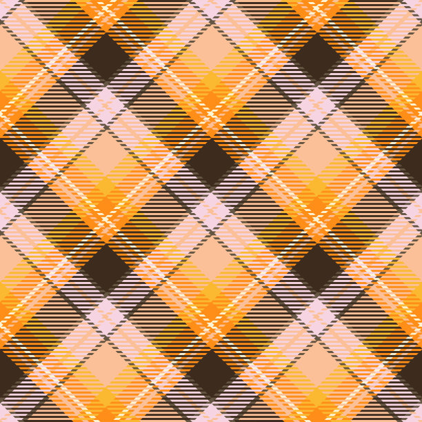 复古70年代格纹裸黄色橙色棕色背景图片下载