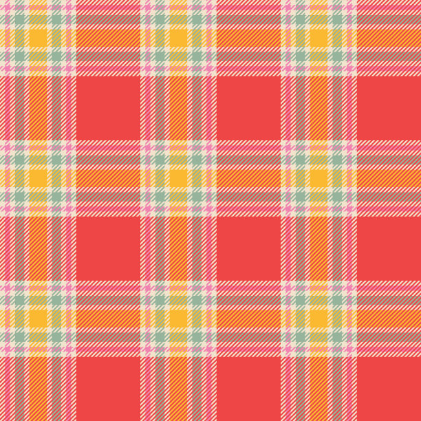 复古70年代的格子珊瑚黄淡绿色粉红色背景图片下载