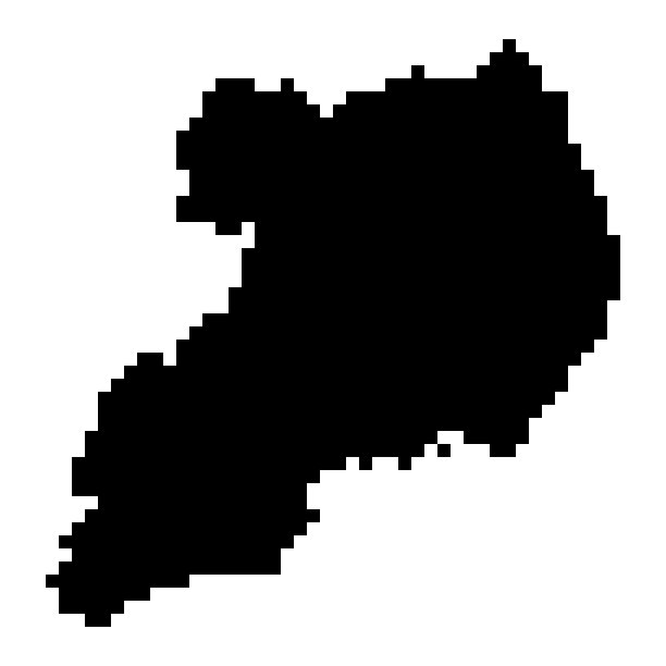 乌干达像素地图。矢量插图。图片下载