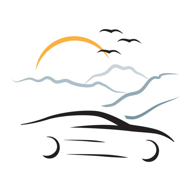 车与山日落图片下载