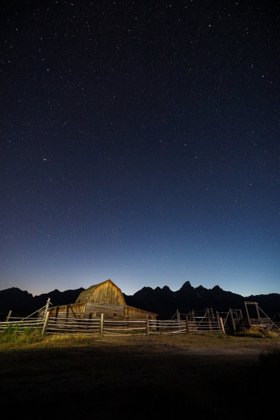 大提顿国家公园上空的星夜图片下载