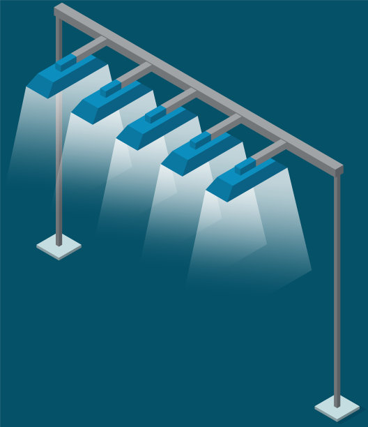 在工作室拍摄的软箱和聚光灯。专业的拍摄设备和灯光图片下载