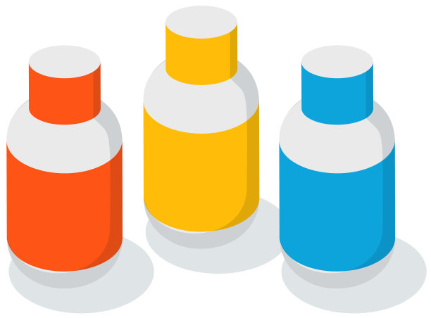 涂有油彩的容器。罐内装有油漆，用于化妆的装饰性化妆品图片下载