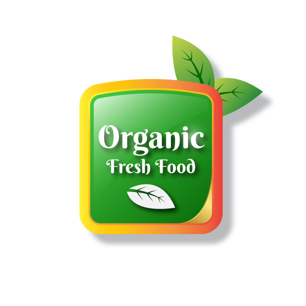 有机生鲜食品标签标志设计图片下载