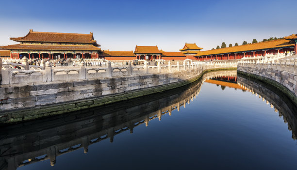 中国北京紫禁城的运河图片下载