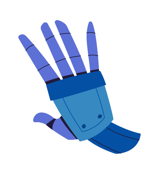 机器人显示问候手势平面图标图片下载