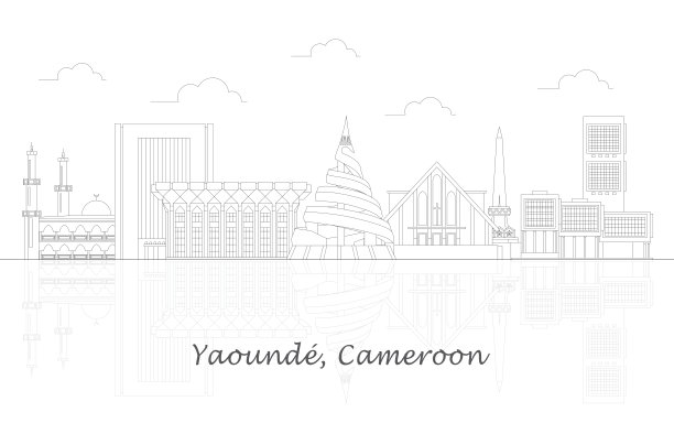 喀麦隆雅温得市天际线全景图片下载