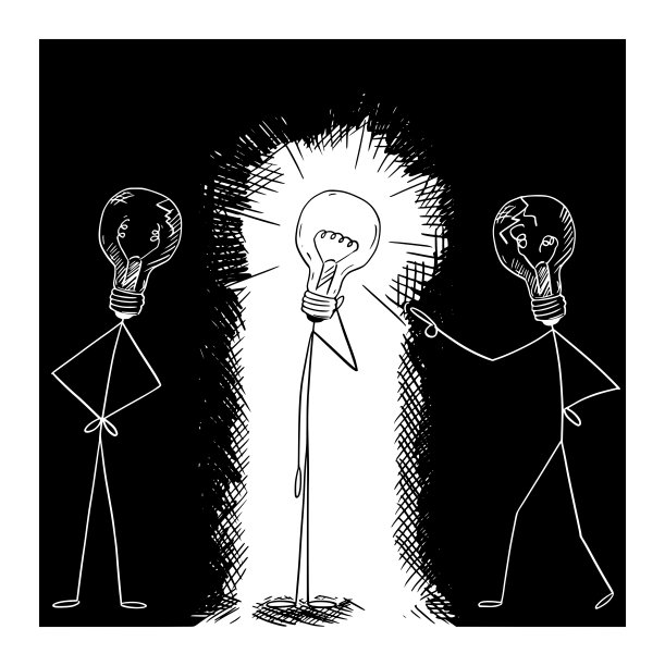 创意个性的差异，矢量卡通简笔画插图图片下载