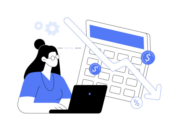 计算损失抽象概念矢量插图。图片下载