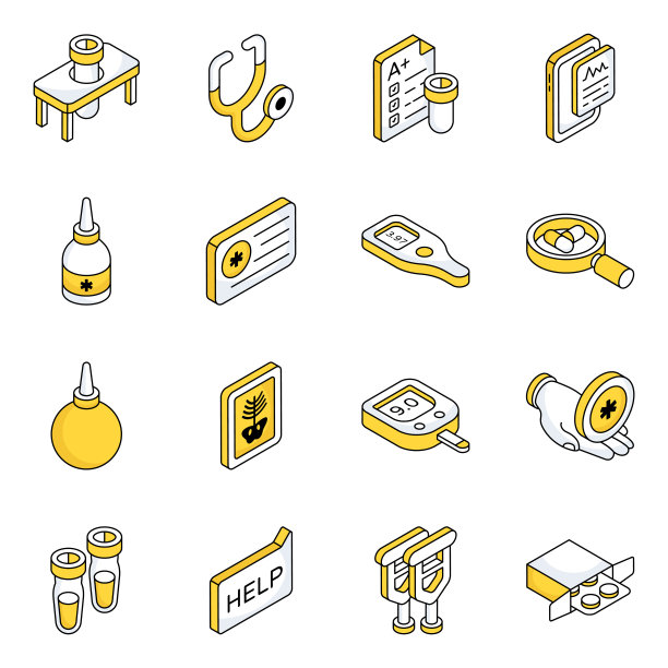 药房平面图标包图片下载