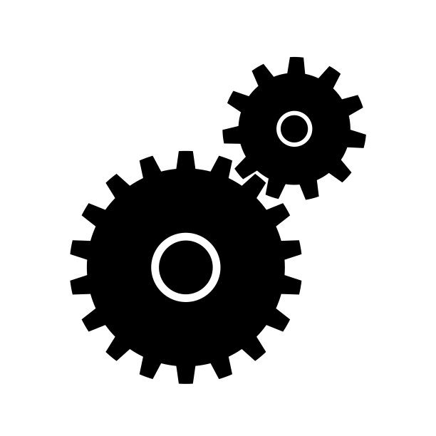 相互作用的一对齿轮图片下载