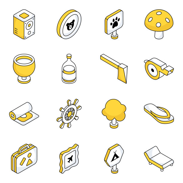 冒险平面图标包图片下载