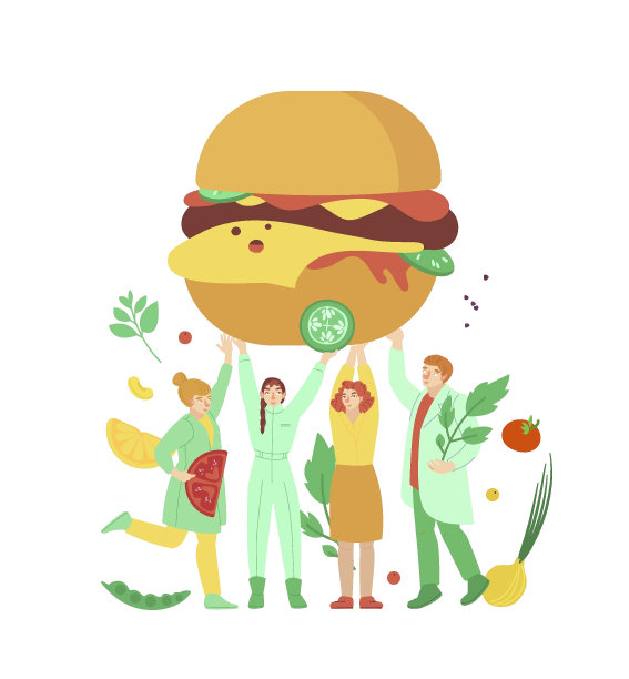 植物蛋白概念。可编辑矢量图图片下载