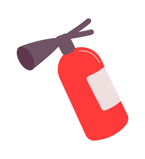 灭火器平面图标消防装备和设备图片下载