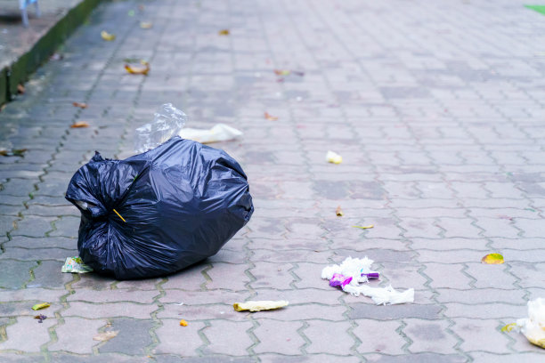 大城市的街道上到处都是垃圾，地上都是垃圾图片下载
