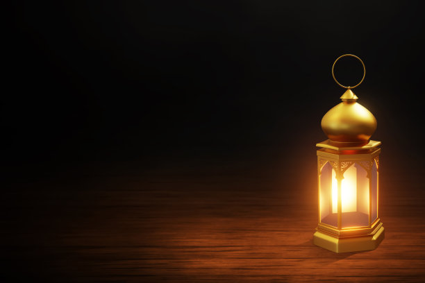 阿拉伯灯笼上的3d插图图片下载