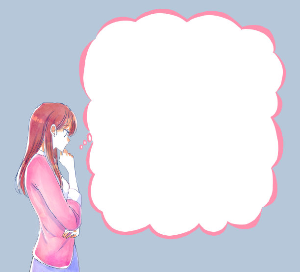 言语泡沫的思考女人图片下载