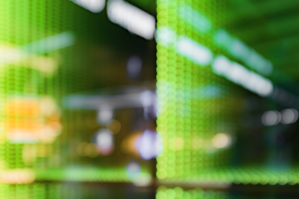 绿色，串灯，墙，角落，路口，阴影，单色，角落，失焦，散景色晕图片下载