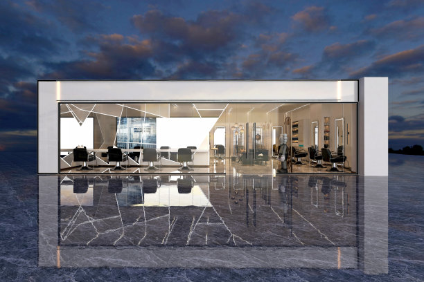 三维渲染美容美发店图片下载