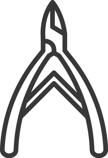 钳子标志指甲钳图标足疗标志图片下载