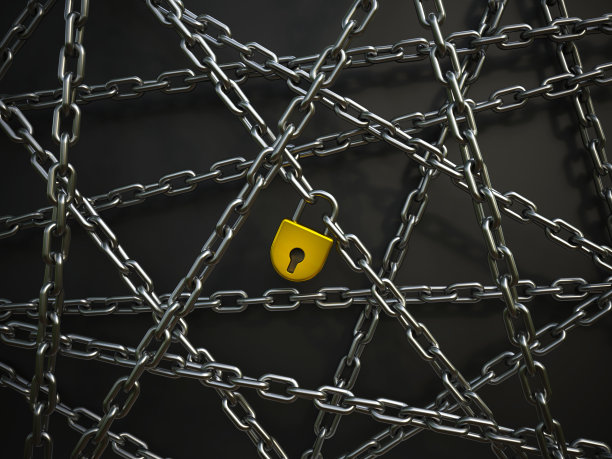 链与锁作为背景3d渲染图片下载