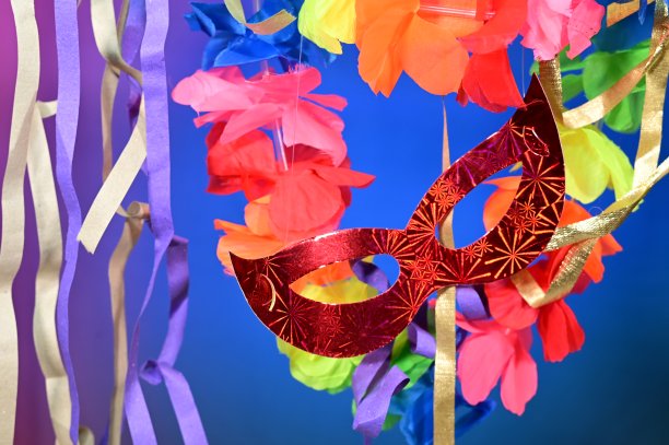 狂欢节化装面具巴西狂欢节派对，欢乐欢乐狂欢图片下载