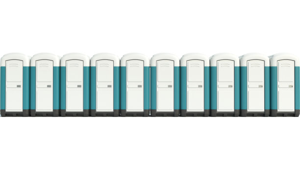 排移动厕所孤立在白色背景3d渲染图片下载