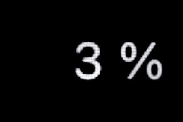 白色像素数3 - 3%在黑色背景上图片下载