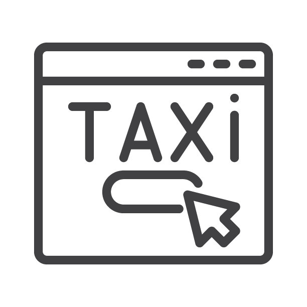 在线出租车预订线性图标图片下载