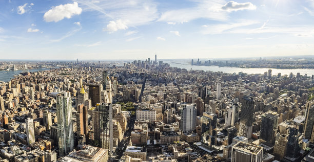 纽约市摩天大楼的鸟瞰图图片下载