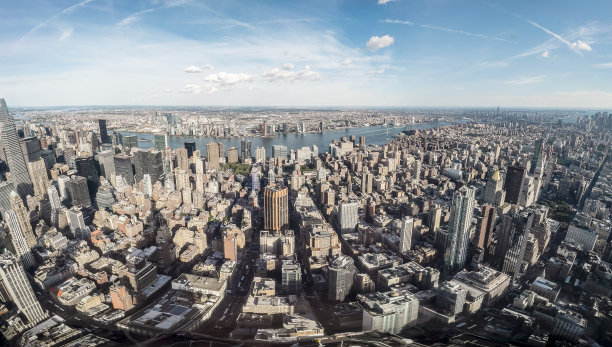 纽约市摩天大楼的鸟瞰图图片下载