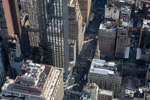 纽约市摩天大楼的鸟瞰图图片下载