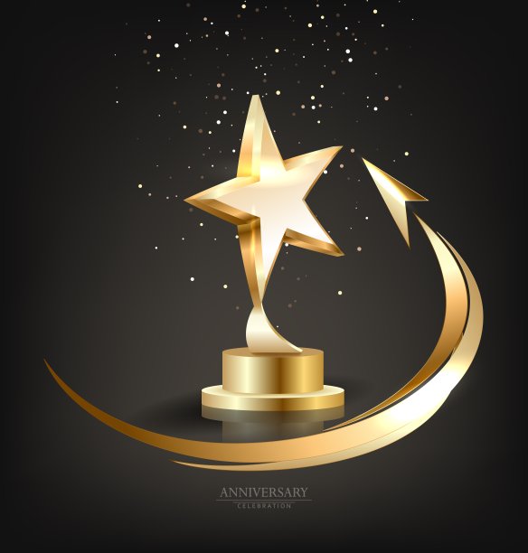 现实的金星奖杯奖在向量图片下载