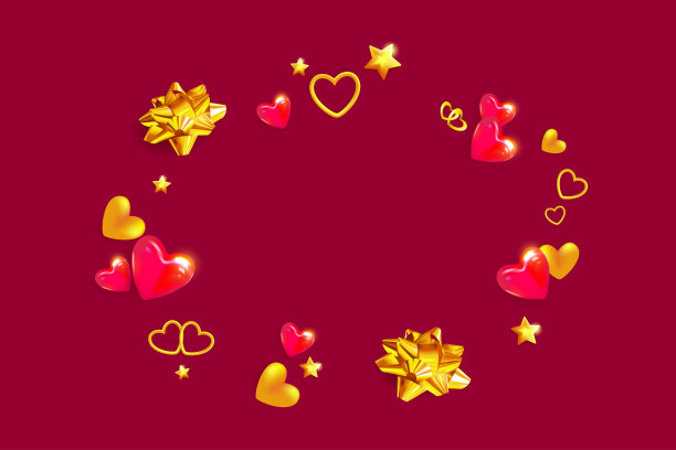 带有3d装饰的节日横幅。俯视图图片下载