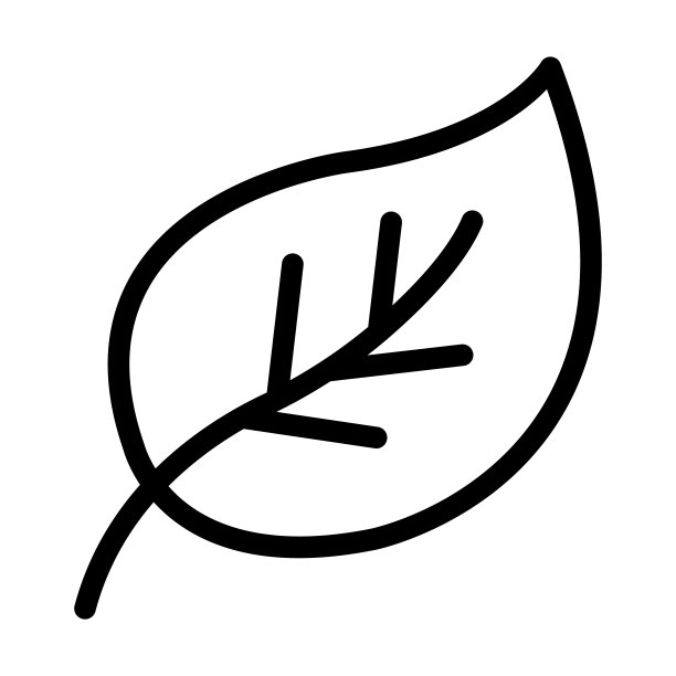 叶子粗线图标图片下载