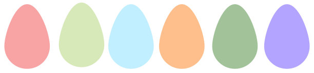 色彩鲜艳的复活节彩蛋套装图片下载