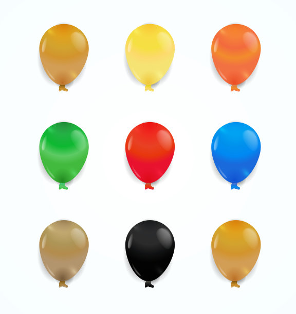 彩色气球饰品套装图片下载